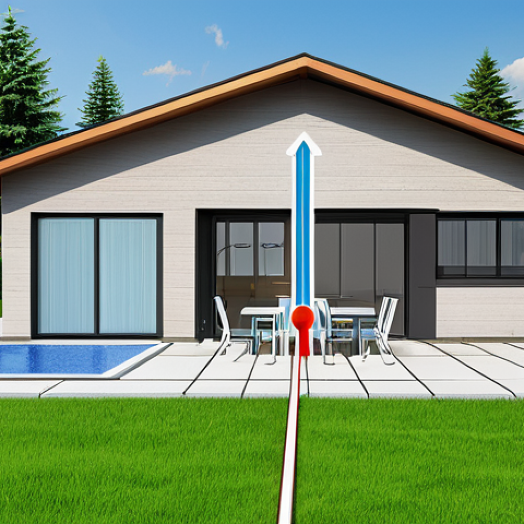 Geothermal System Diagram**

"A clean, professional diagram illustrating a geothermal heating system, showing underground pipes (ground loop) and indoor heat pump unit, connecting to a fully clothed family's house. The diagram should emphasize the earth's constant temperature and energy flow. Background should be a split view: one side winter with snow, the other summer with green grass. Add labels like 'Earth's Natural Temperature', 'Heat Pump', and 'Ground Loop'. Safe for work, appropriate content, fully clothed, educational, perfect anatomy, natural proportions, high resolution."

**