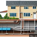 Home 19 효율적인 지열 냉난방 시스템 운영 팁 - A detailed cross-sectional illustration of a modern geothermal heating and cooling system installed ...