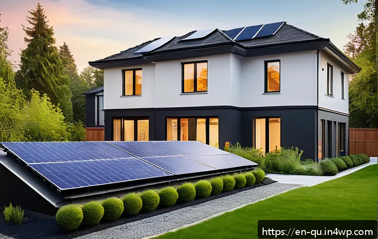 지열 냉난방 시스템의 시장 성장 전망 - A modern residential home exterior in a suburban neighborhood with a discreet geothermal HVAC system...